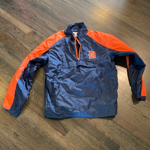MLB Other - MLB Detroit Tigers Navy and Orange Windbreaker Pullover